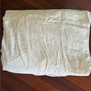 Fieldcrest Linen Duvet Cover Queen LINEN White  88 In By 90 In NEVER USED!